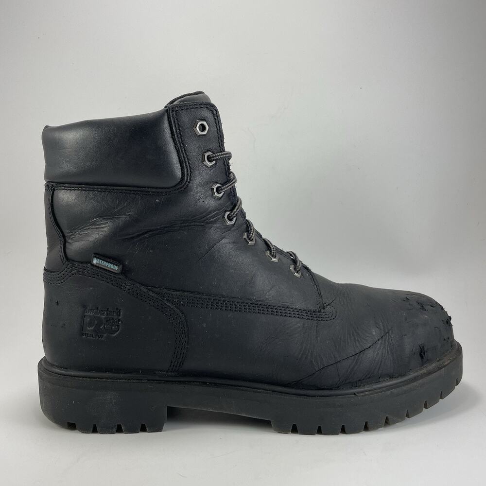 Timberland PRO Steel Toe Work Boots Black Mens US 13 Wide Waterproof EH Safety
